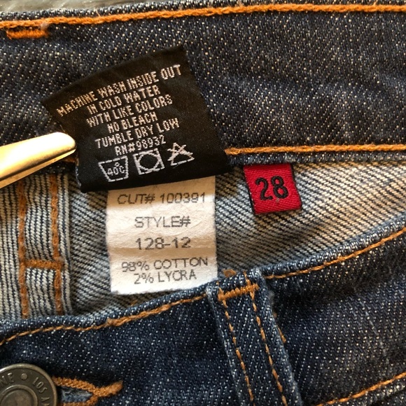 Red Engine Cropped Jeans Size 28 - Picture 8 of 14